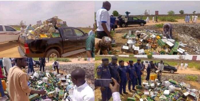 Hukumar Hisbah a Yobe ta farfasa kwalaban giya 243 a Damaturu