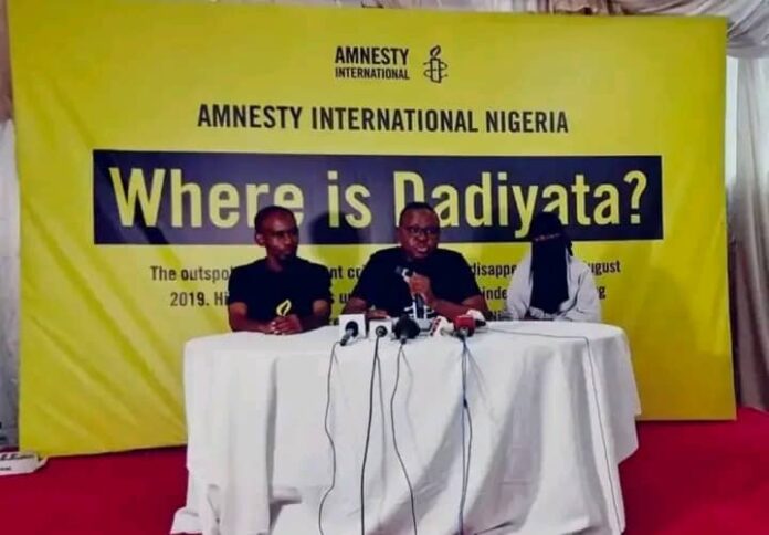 Mu na kira ga Tinubu da a gaggauta nemo Dadiyata bayan shekaru 6 da ɓacewarsa - Amnesty International Mu na kira ga Tinubu da a gaggauta nemo Dadiyata bayan shekaru 6 da ɓacewarsa - Amnesty International