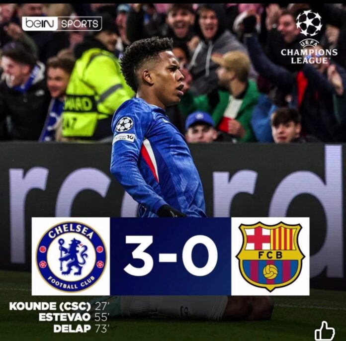 Chelsea ta lallasa Barcelona da ci 3-0 a wasan zakarun Turai
